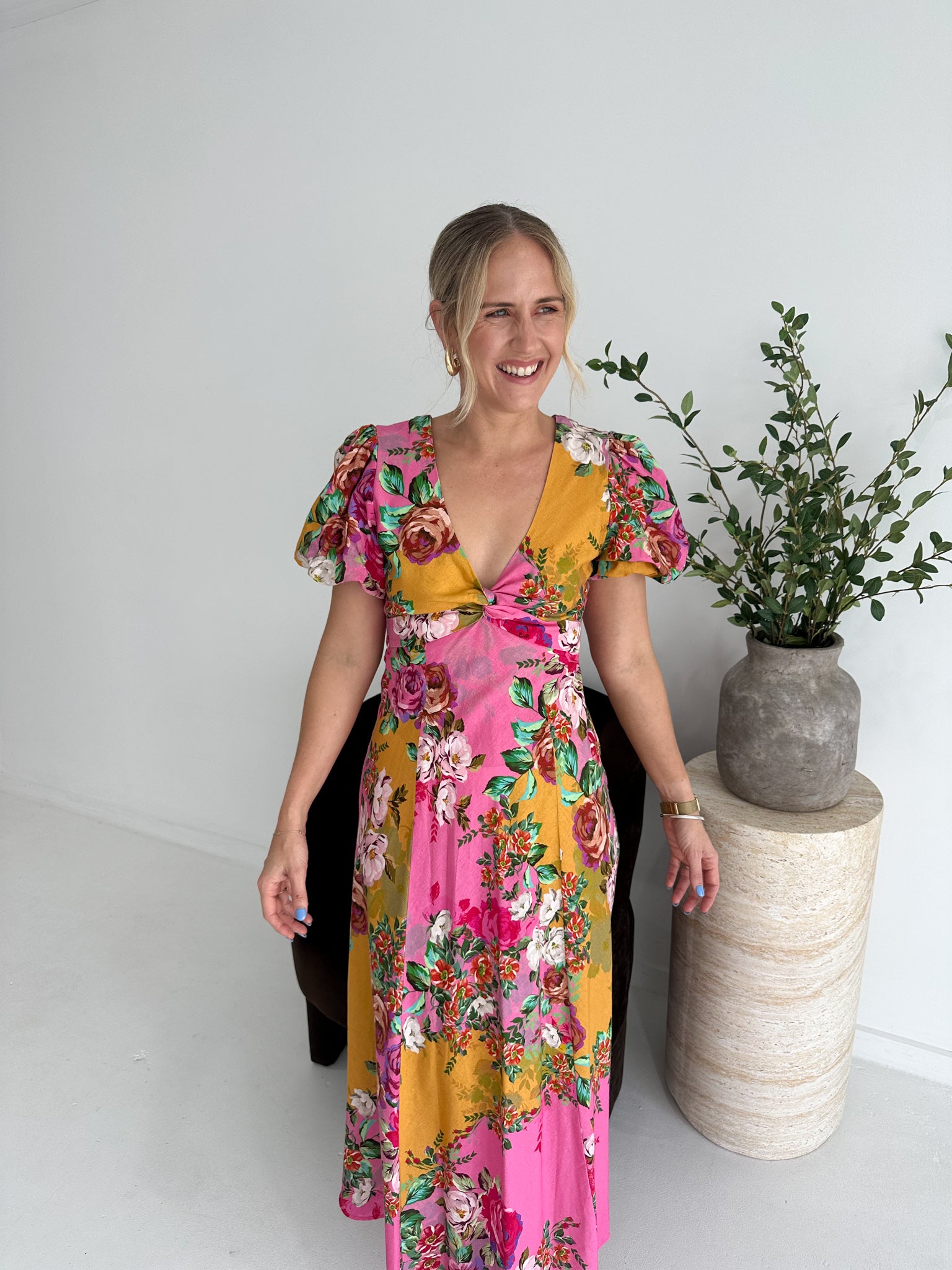 Kachel- Dress- Pink Floral- Size 10