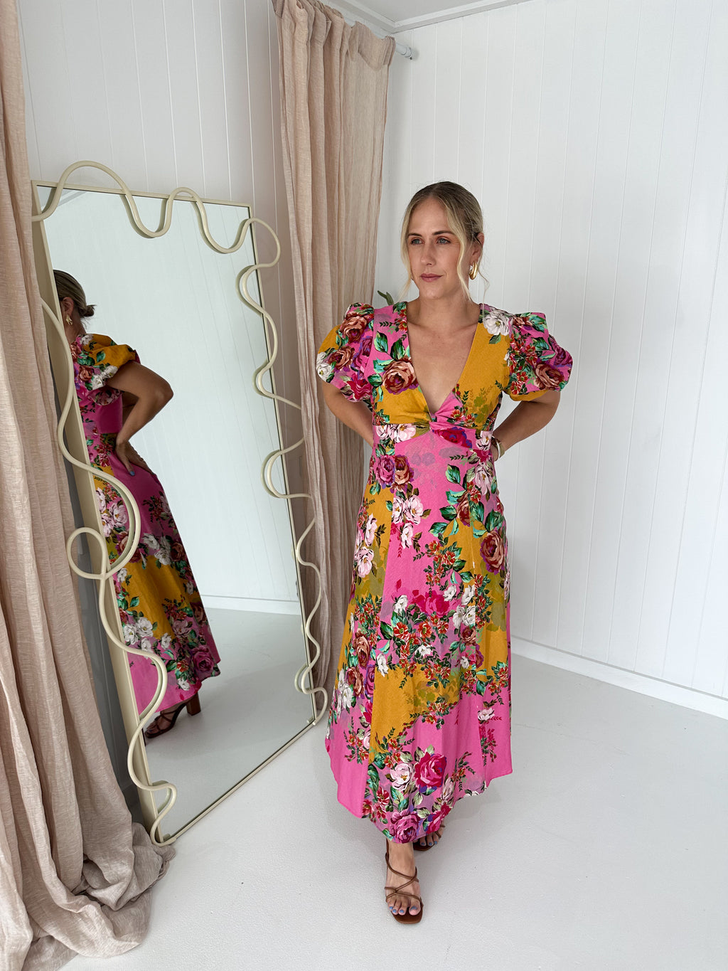 Kachel- Dress- Pink Floral- Size 10