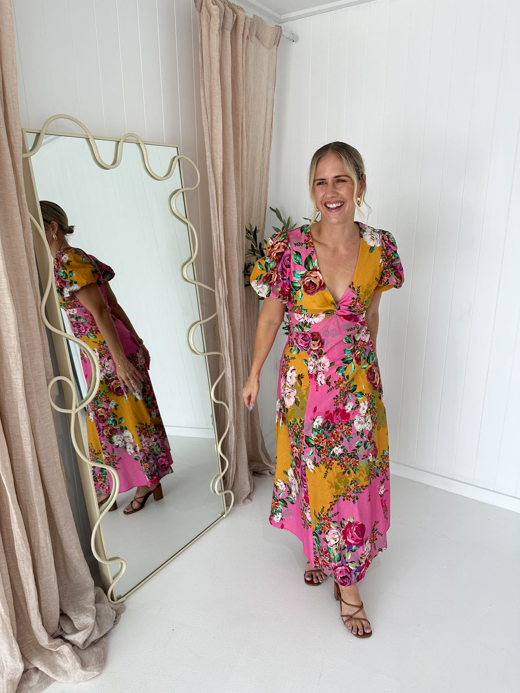 Kachel- Dress- Pink Floral- Size 10