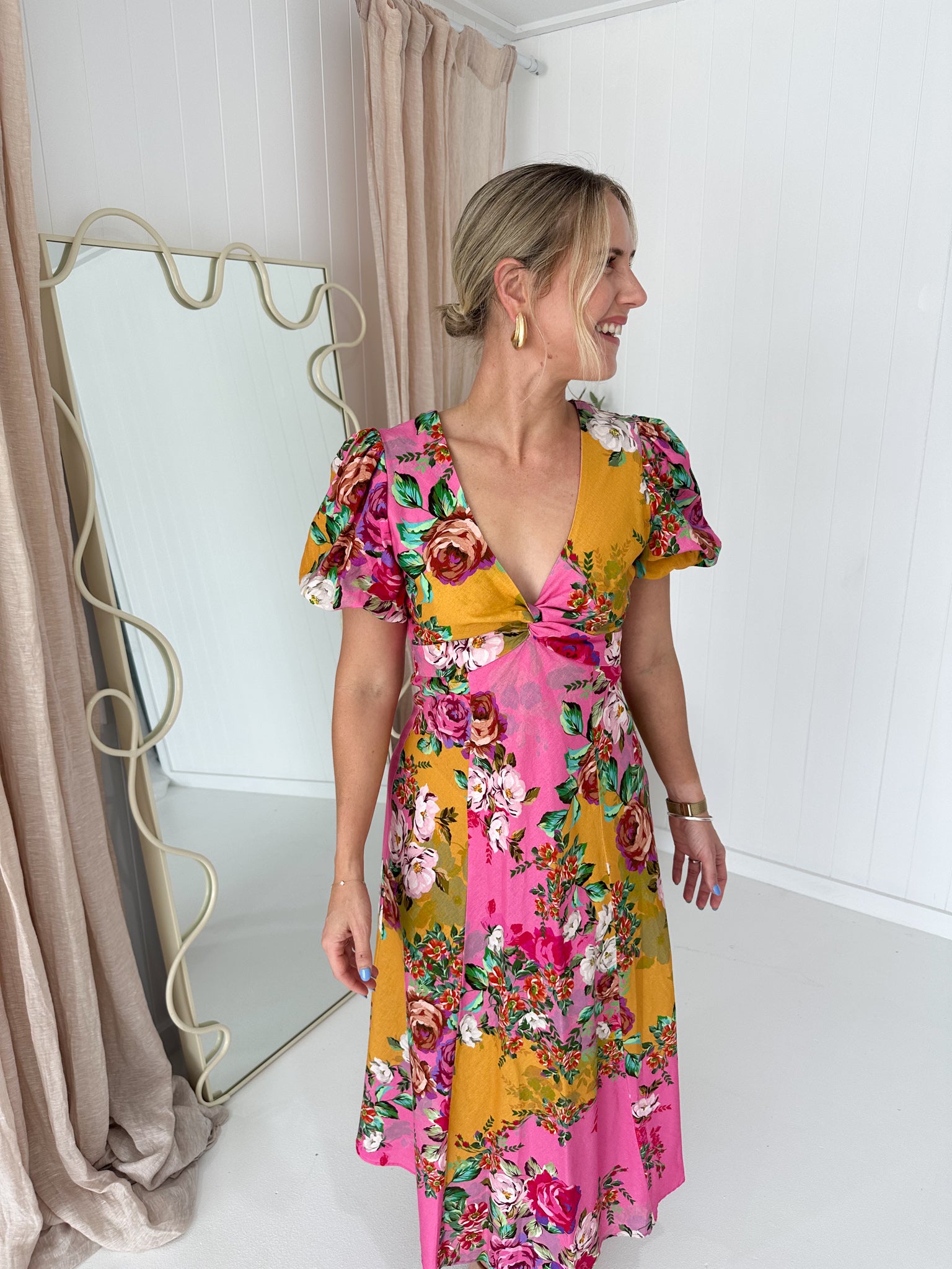 Kachel- Dress- Pink Floral- Size 10