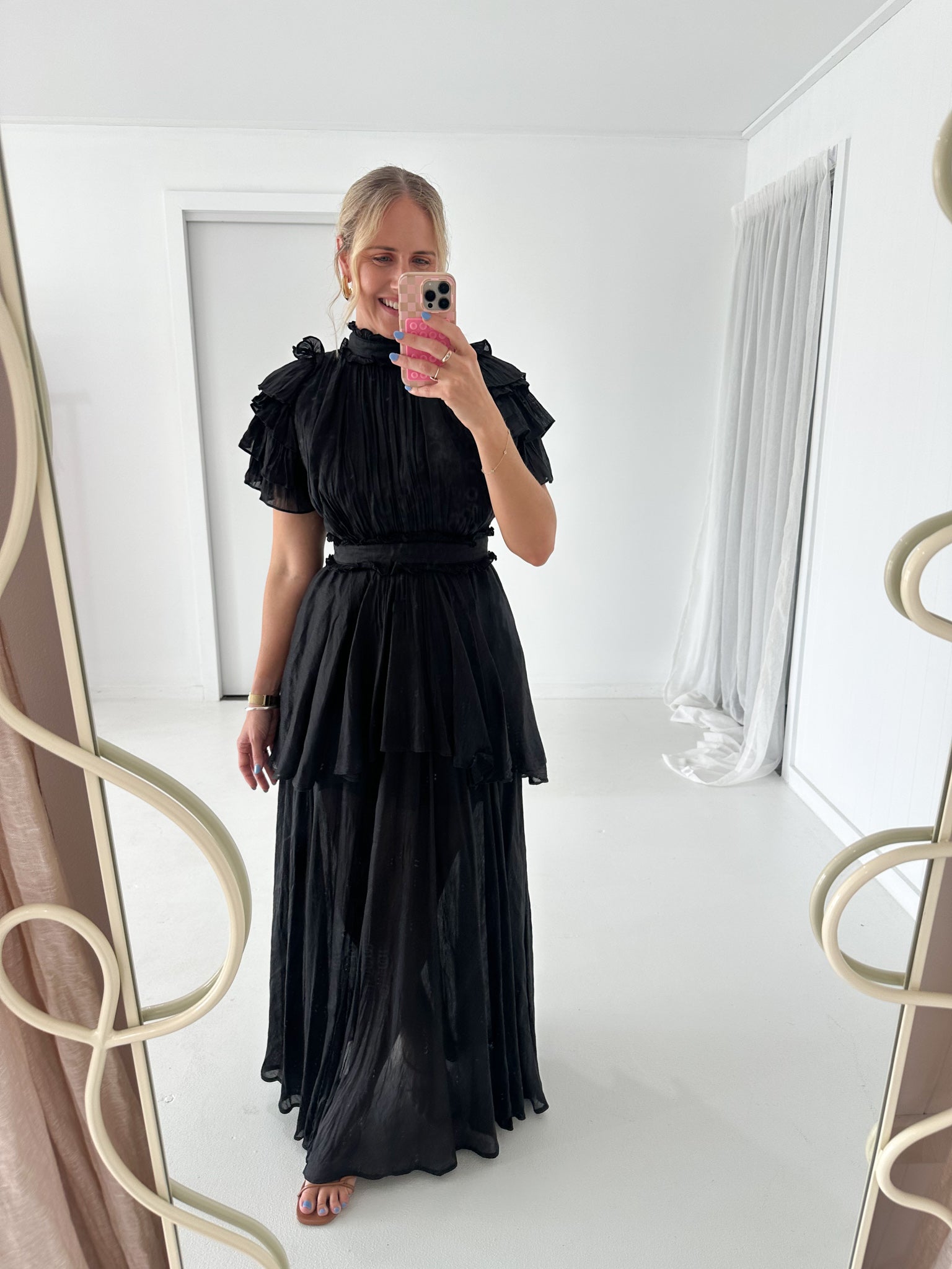 AJE- O'Keeffe Gown- Black- Size 10