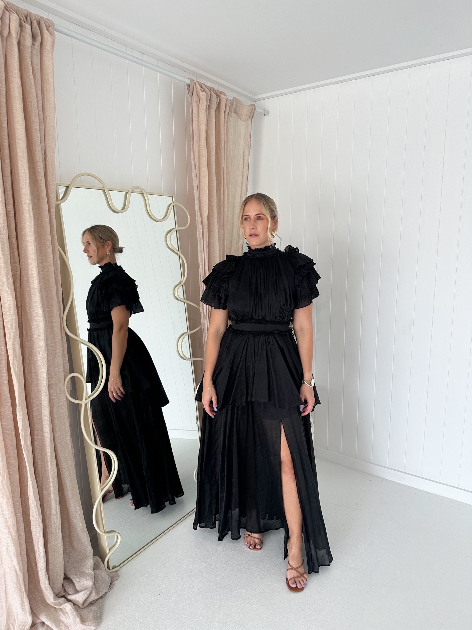 AJE- O'Keeffe Gown- Black- Size 10