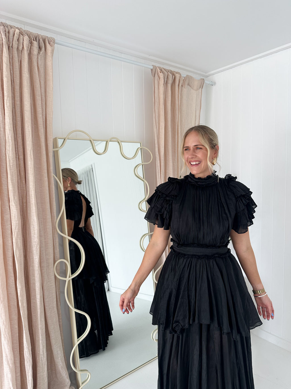 AJE- O'Keeffe Gown- Black- Size 10