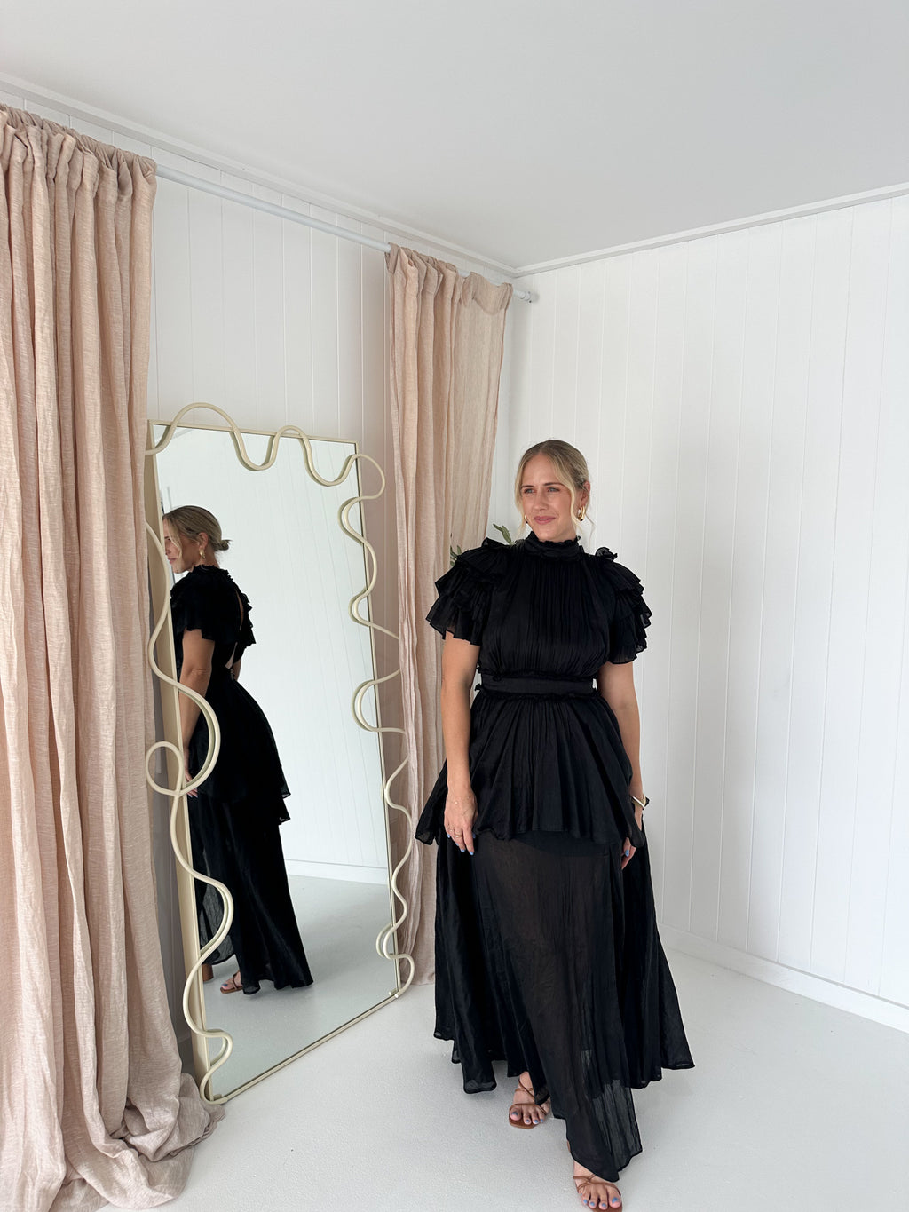 AJE- O'Keeffe Gown- Black- Size 10