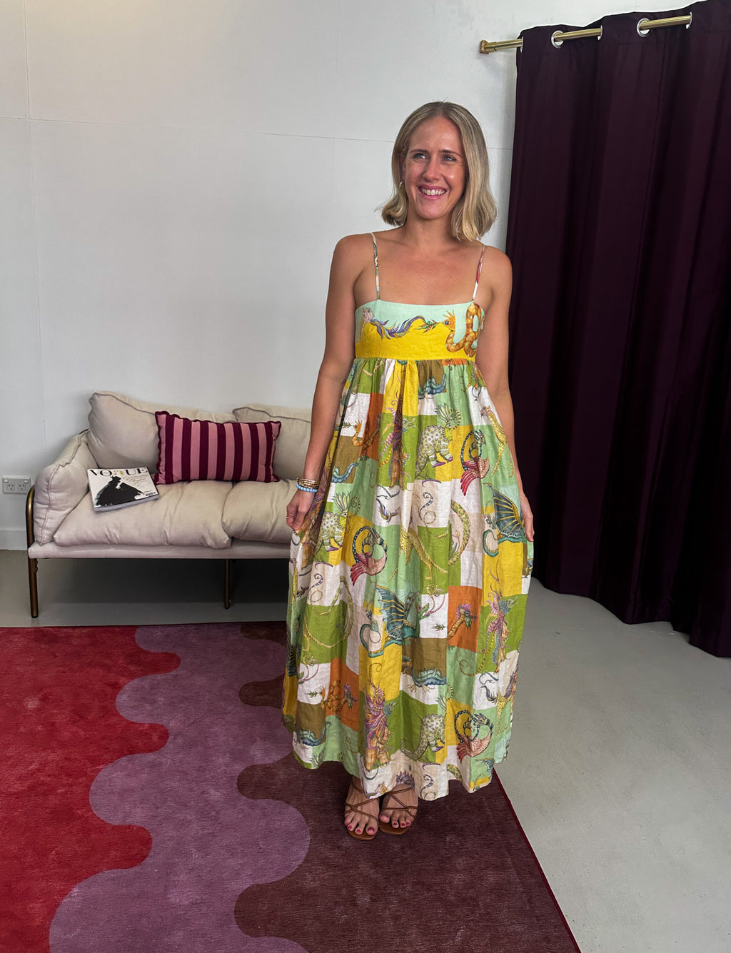 ALEMAIS – Jerome Midi Dress Multi- Size 6